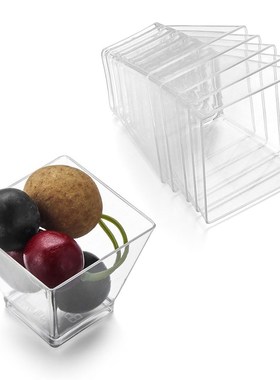 10Pcs Disposable Plastic Cups Clear Portion Transparent Trap