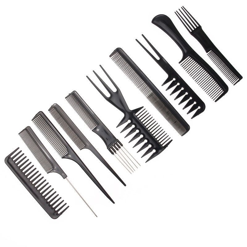 2019 New 10pcs/set professional hair brush comb salon barber