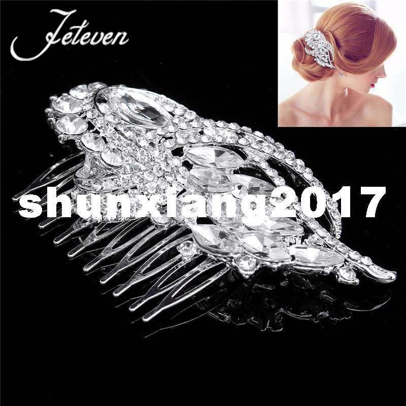 New Crystal Leaf Weddin Hair Accessories Bridal Hair Combs