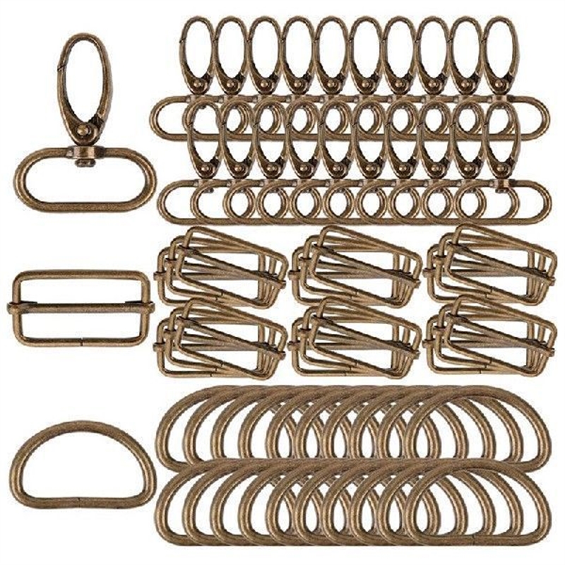 60Pcs 32mm Metal D Rings for Gags Swivel Snap Hooks