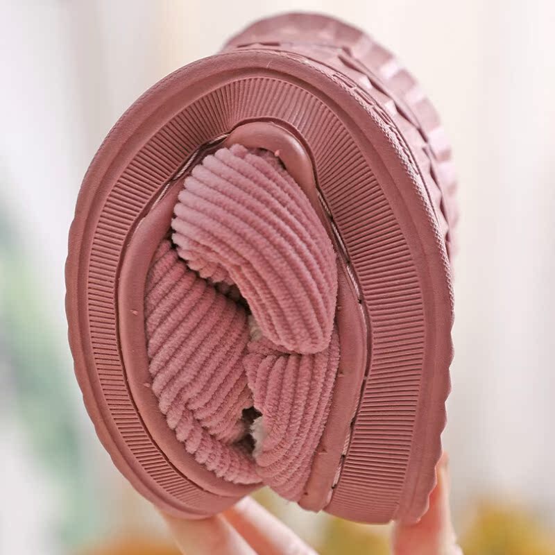 Women Fashion Shoes Stripe Corduroy Indoor Autumn and