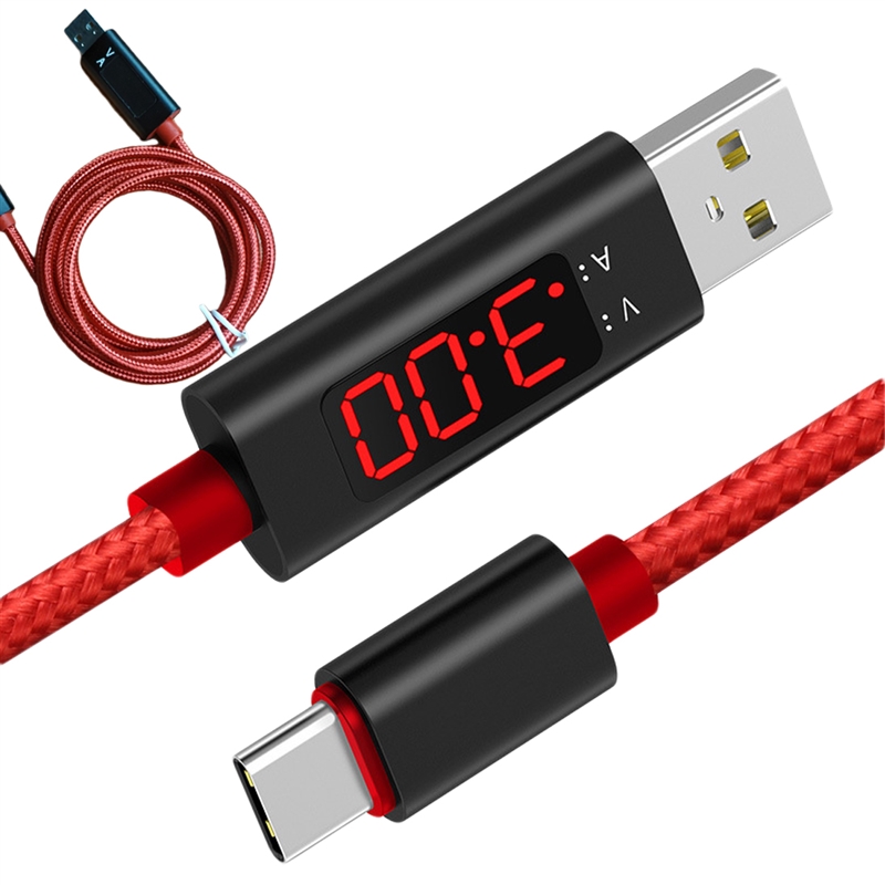New USB For Type C Voltage Current Tester Meter Display Nylo