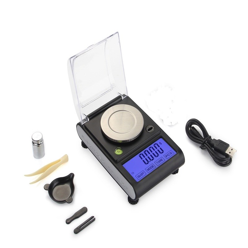 50g 0.001g LCD Touch Digital Milligram Scale Jewelry Gold La