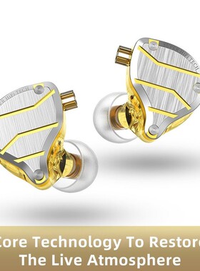 QKZ ZXN ZS10 Pro Gold Earphones HIFI Bass Earbuds In Ear Mon