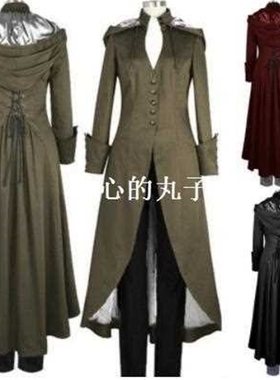 Women Autumn Winter Coats Steampunk Style Retro Tailcoat Jac