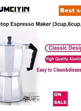 -moka pot espresso stovetop Aluminum italian  coffee maker