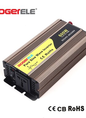 600W 12VDC/24VDC to 110VAC/220VAC 50/60Hz Pure Sine Wave Inv