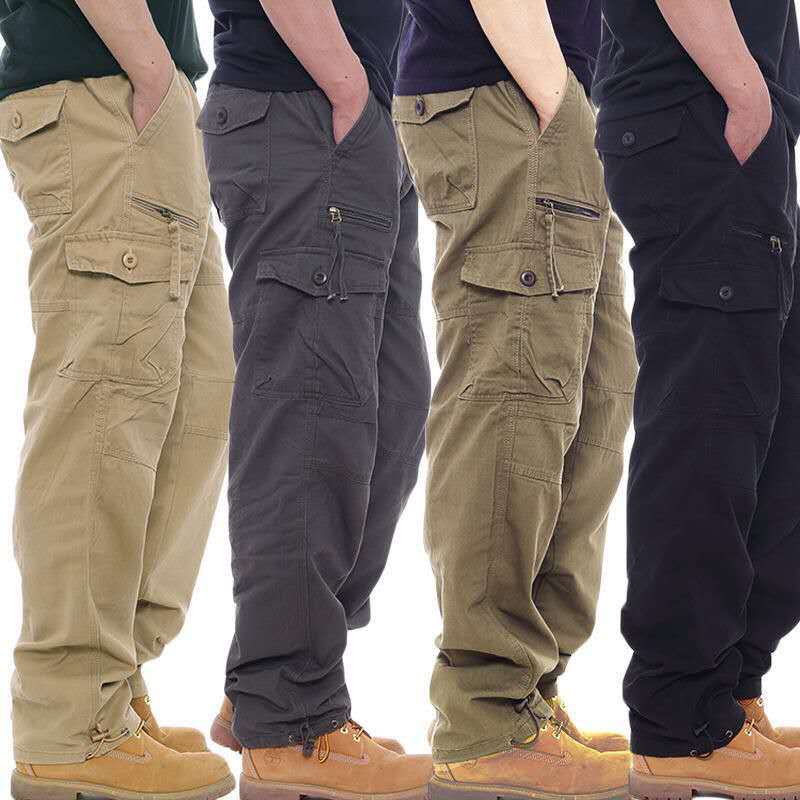 Cotton Cargo Pants Men Overalls Army Military Style Tactical