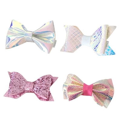 Hair Bows Glitter Bow Clip Pin Sparkly Sequins Accessories