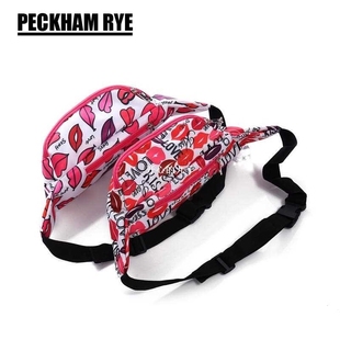 NEW ARRIVAL FASHION red lips design waterproof waist bags fo