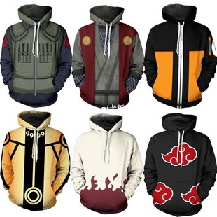 Hokage Uzumaki Naruto Hoodie Sweatshirt Cosplay 3D vest styl