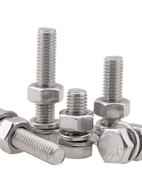 304 stainless steel hexagon bolt, screw and nut set large fu