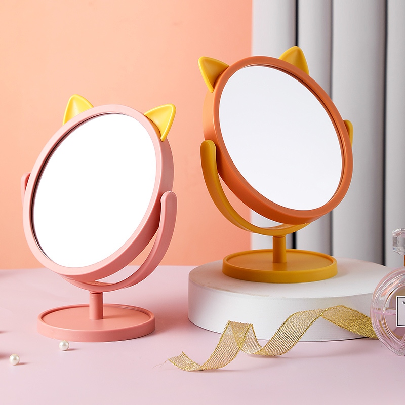 Home make-up mirror home with small desktops to fold mirror