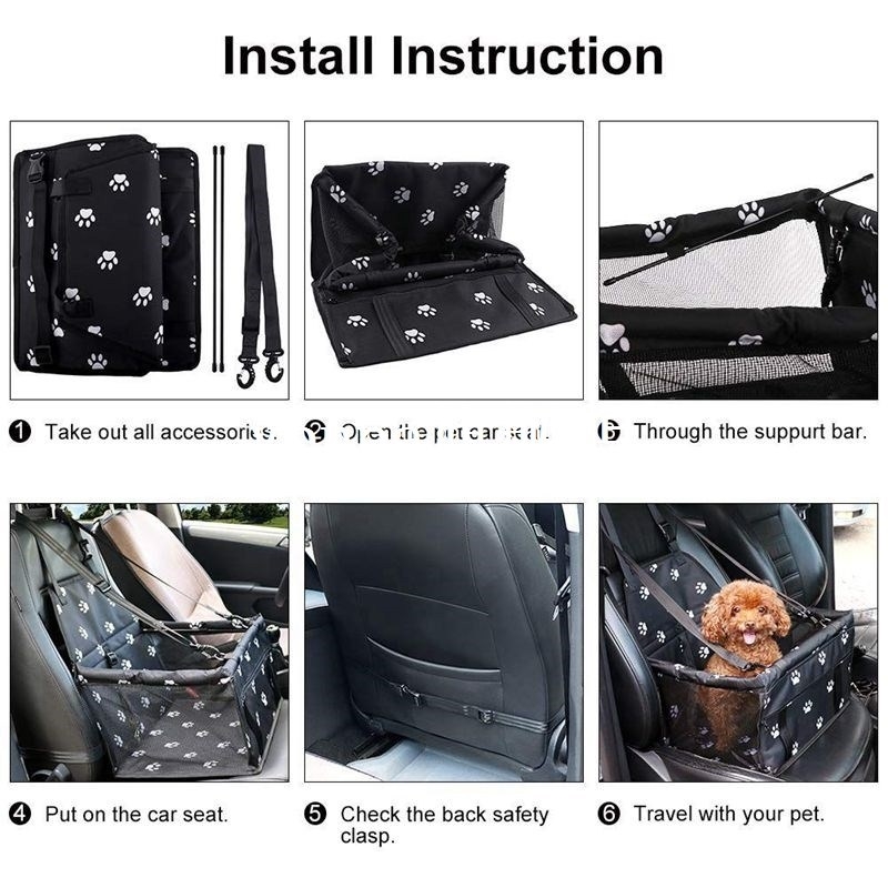 Pet Reinforce Car Booster Seat for Dog Cat Portable and Brea