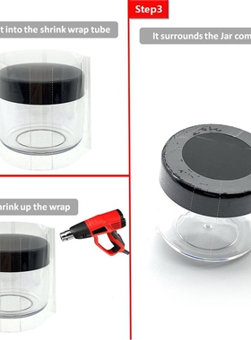 200Pcs Shrink Wrap Tube for 10g 15g 20g Plastic Cosmetic Co