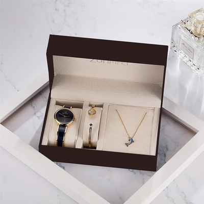 Watch womens fashion gold inlaid scaleless watch versat