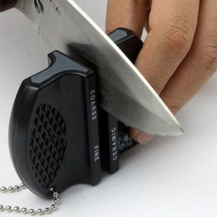 Mini Ceramic Rod Knife Sharpener Portable Butterfly Type