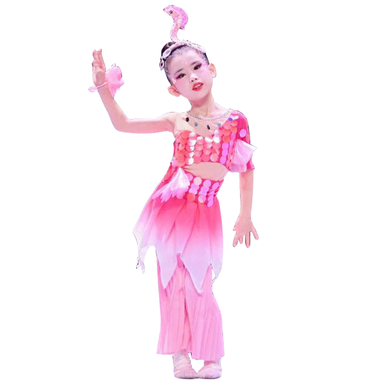 鱼儿欢歌舞蹈演出服傣族舞舞台服
