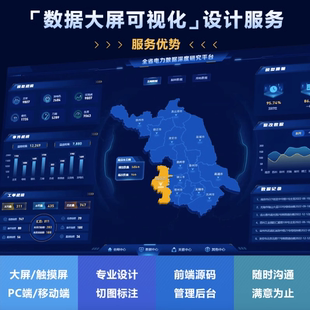 智慧大屏物联网系统开发数字孪生可视化数据大屏定制数据管理系统