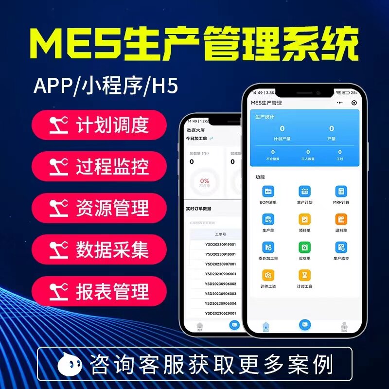 mes生产管理系统工厂车间智能化数字化转型软件工序流程排单软件