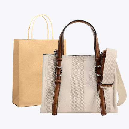 2025春秋季新品女包 迷你拼色外出通勤帆布包 休闲单肩斜挎手提包