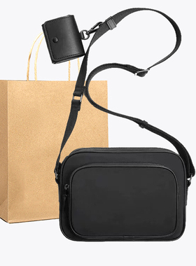 黑色二合一软质尼龙小方包2026春夏新款休闲百搭高级感单肩斜挎包