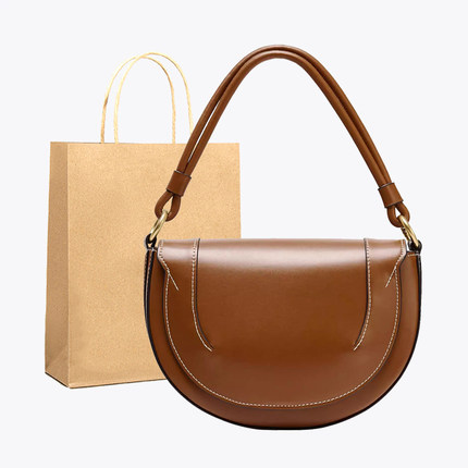 2025新款冬季撞色缉线饰手提女包 时尚休闲单肩斜挎包翻盖硬质包