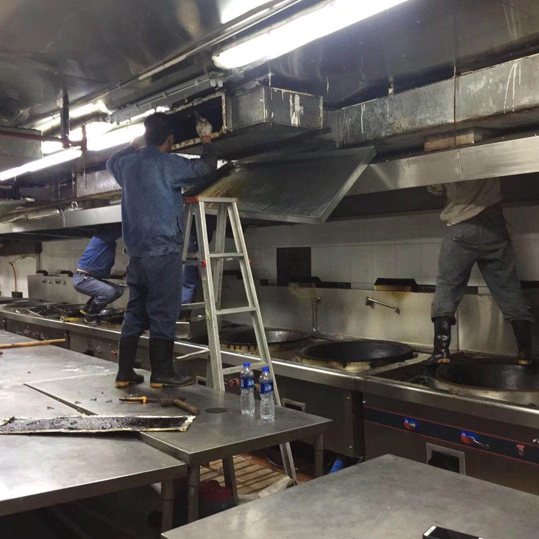 厨房工程商用设备排风烟罩风管油烟净化器火锅店食堂安装维修保养