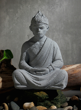 悟空创意鱼缸景观箱桌面装饰摆件