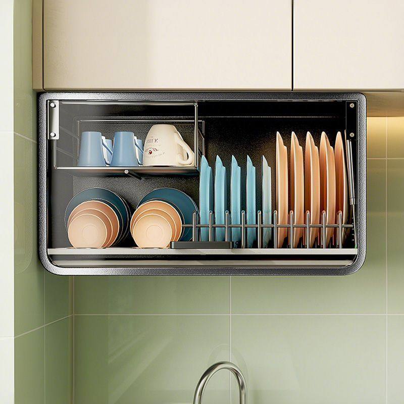厨房壁挂式碗碟收纳架碗盘置物架挂壁碗架沥水架餐具收纳碗柜放碗