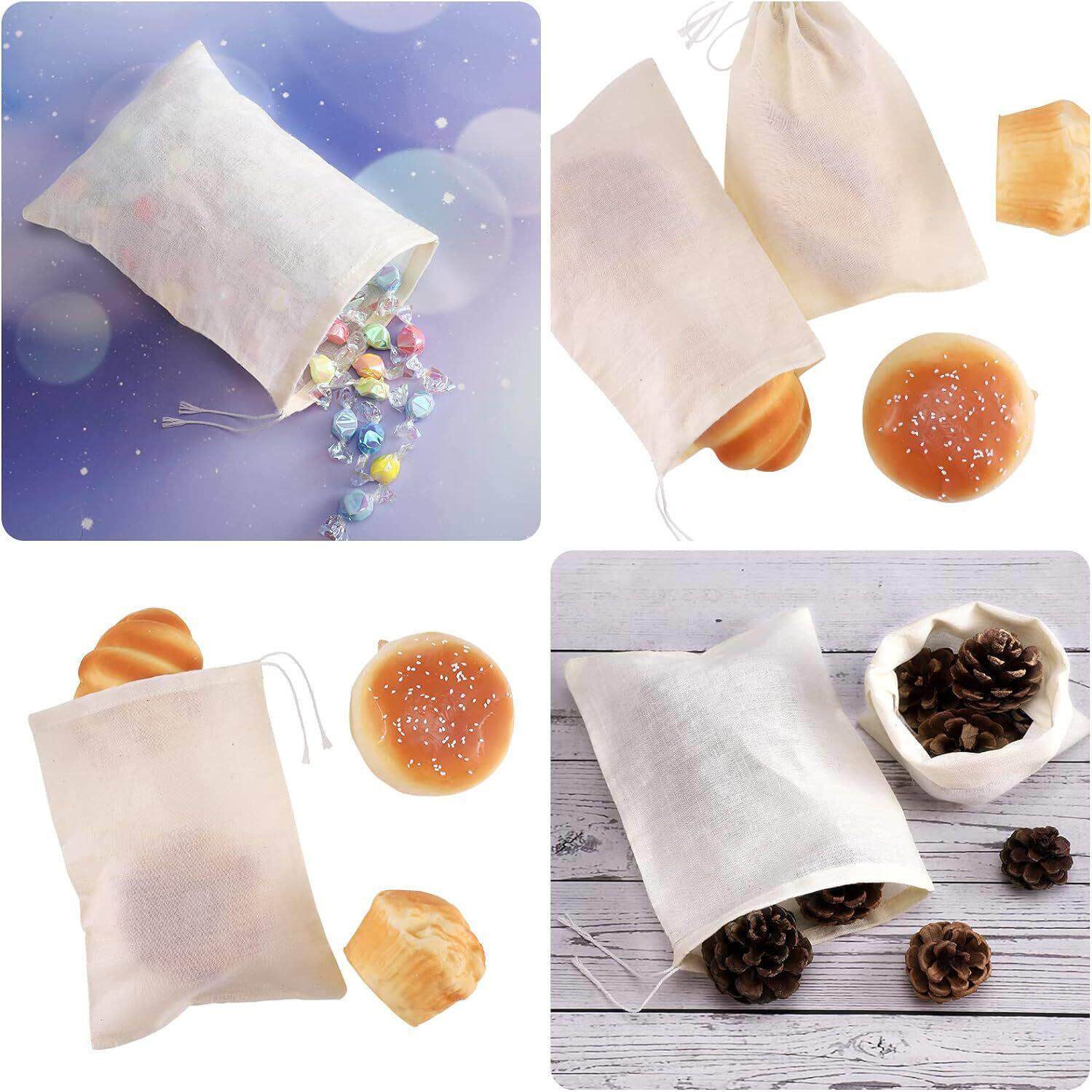 袋纱布棉袋抽过隔滤00渣茶包薄棉布束口饰品零食收纳袋