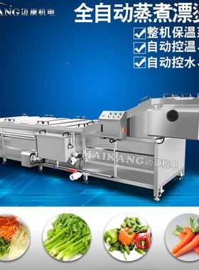 现货豇豆WMQ续漂烫机商用豆角预全煮机 自动 连式金针菜杀青机