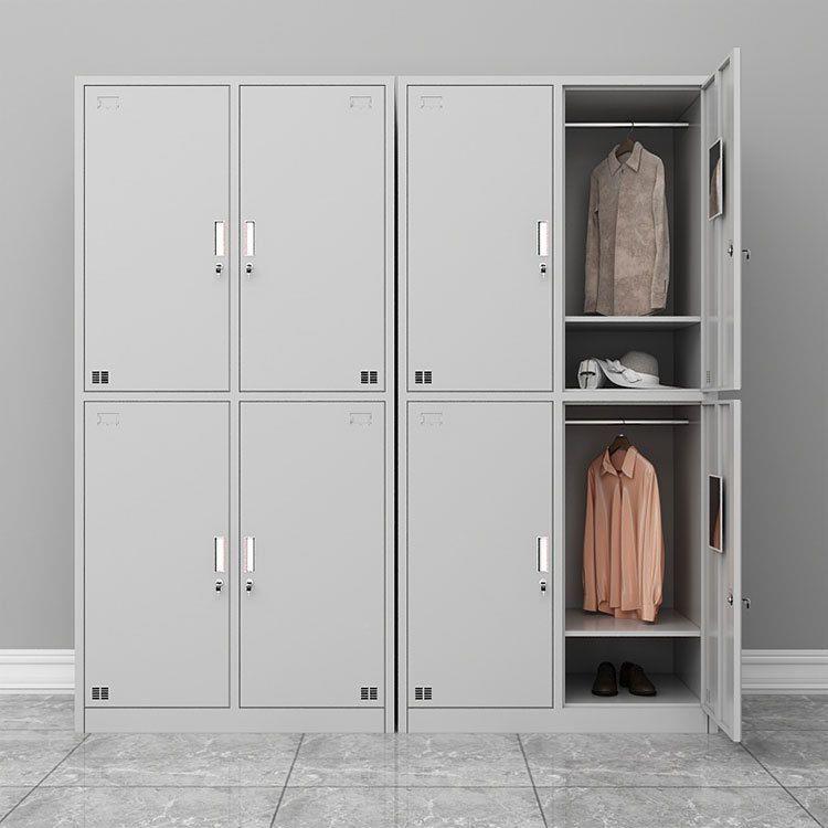 更柜员工柜四门铁柜六门身房浴室储物健柜衣存衣SY-001柜皮挂衣杆