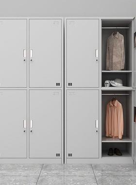 更柜员工柜四门铁柜六门身房浴室储物健柜衣存衣SY-001柜皮挂衣杆