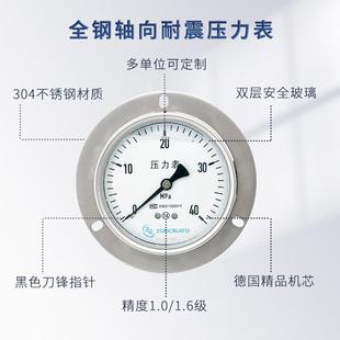 p4ma液压油压表水压表防震 265 轴向带边耐震压力表187873 1YN0ZT