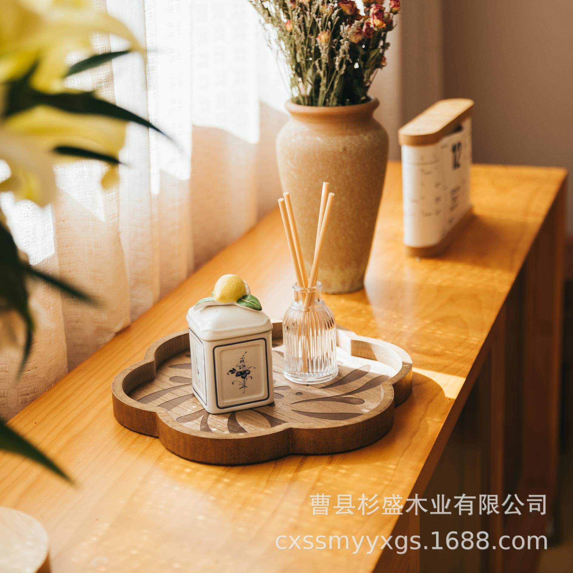 扇边缘形装饰托盘质厨房雕刻圆形托盘复古多LCF中心烛台盘功木能,餐饮具,盘,淘宝优惠券,粉丝福利购,淘宝优惠卷