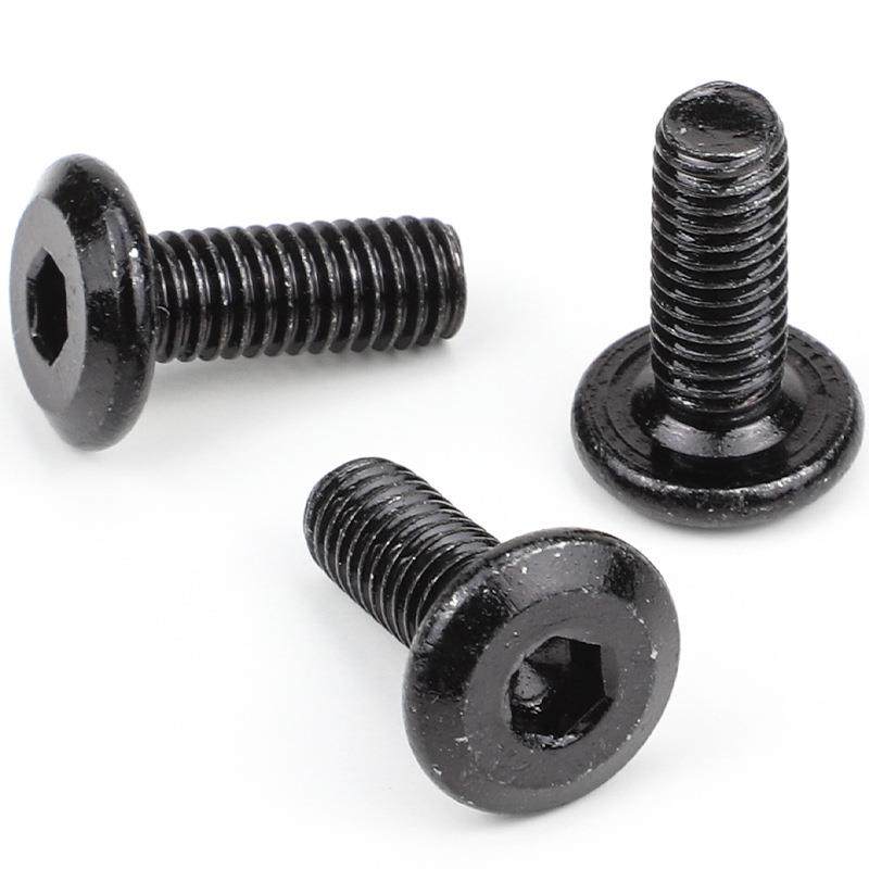 碳黑色平头倒边内钢六角家具螺丝M平头斜边内六角螺钉M3M45M圆666