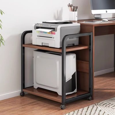 电脑主机箱托架台式落地可移动带轮多层收纳办公室打印机置物架子