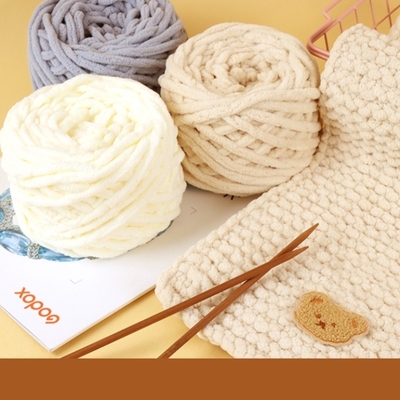 冰条线粗毛线围巾手工