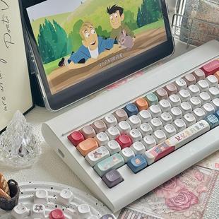 创复古世界原厂QX3机械键盘键帽全五面热升华矮轴键帽ADA 嗨元