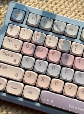 糖糖果果矮轴机械键盘PBT键帽五面热升华ADA