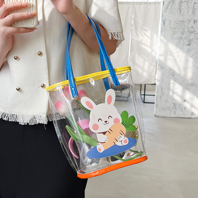 卡通印花小包手提水桶包沙滩包