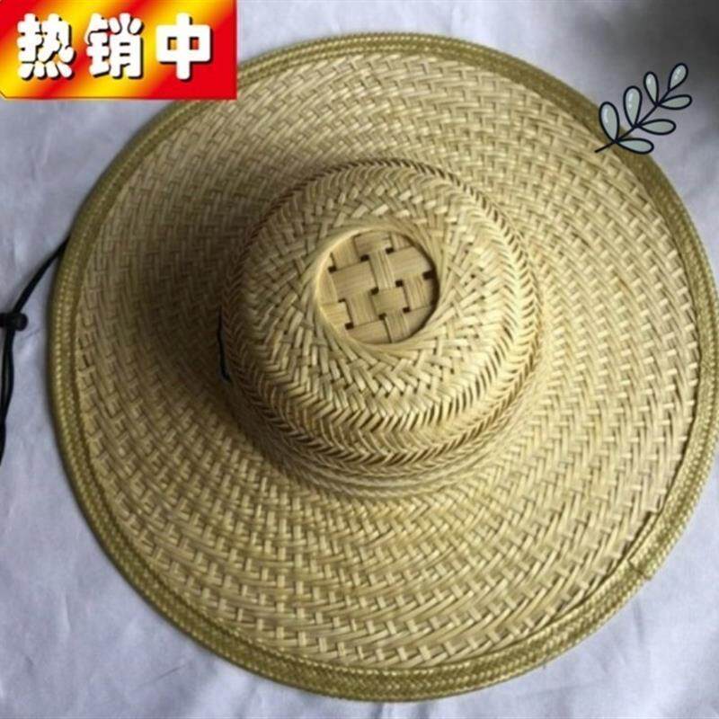 男士钓鱼草帽大沿竹编
