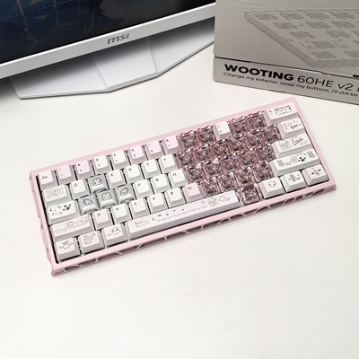 【wooting60v2满改成品】梦游症镂空铝壳八宝轴全新正品磁轴键盘