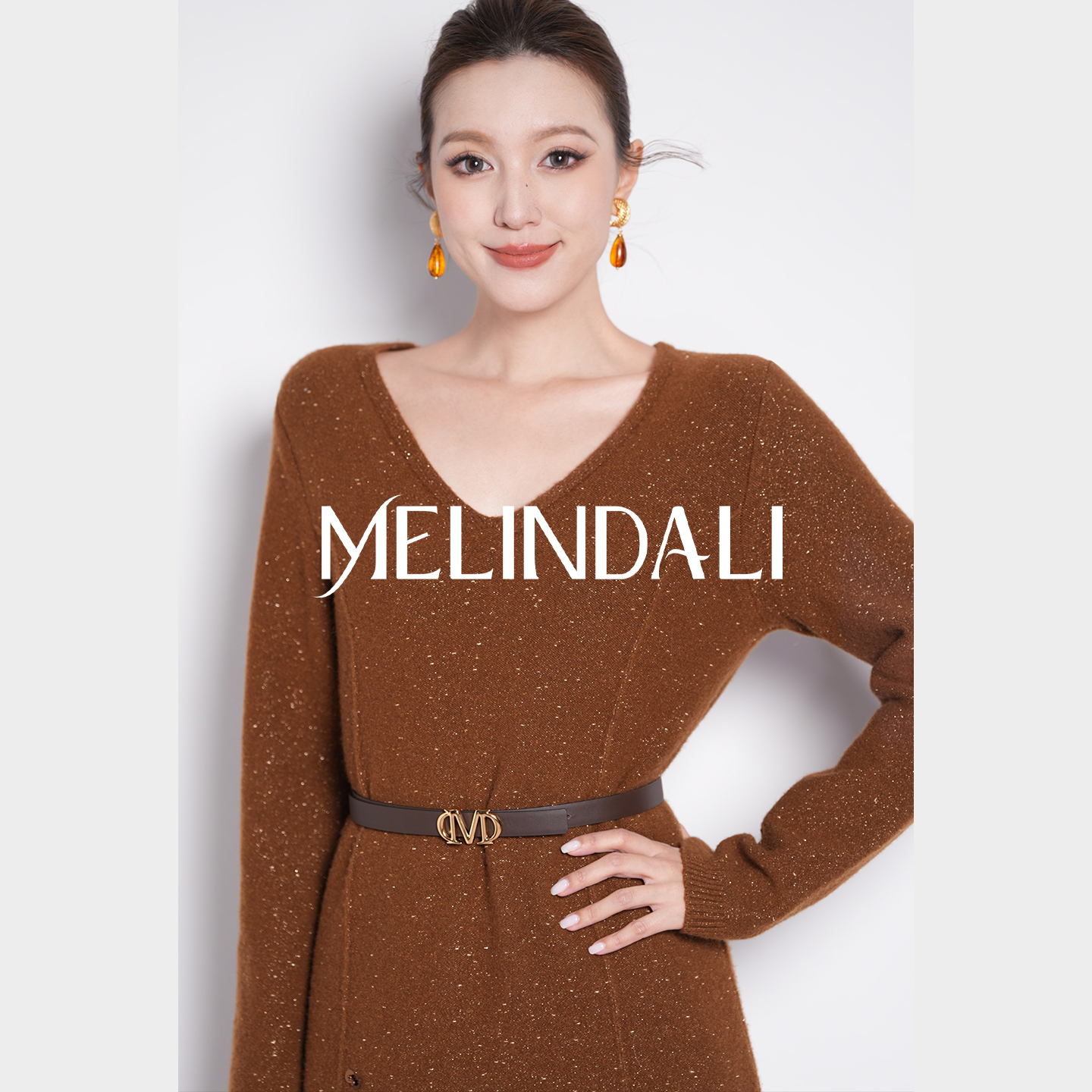 MelindaLiv领毛衣连衣裙