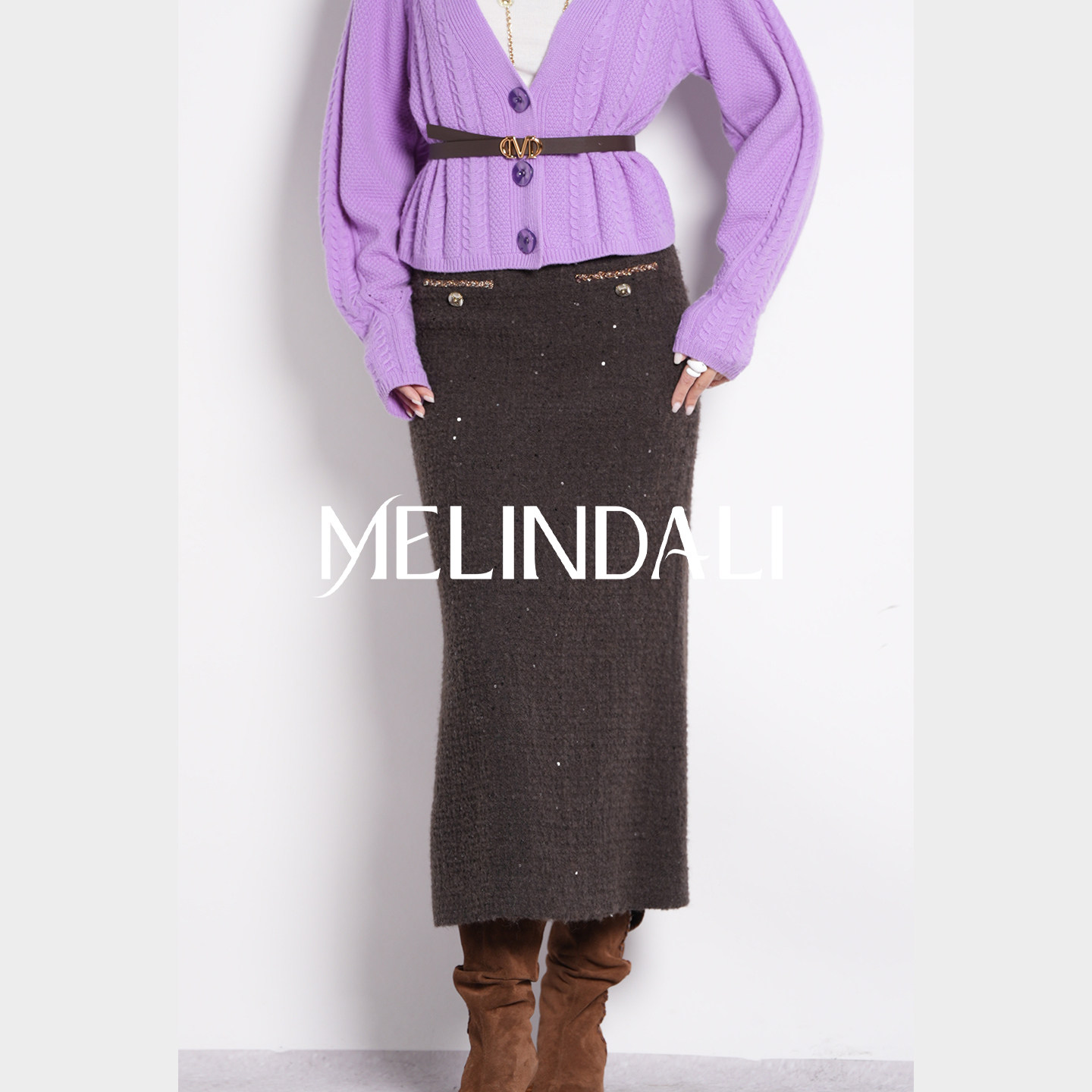 MELINDA LI【黑巧半裙】法式小香风绵羊毛羊驼毛珠片直筒长半裙,女装/女士精品,半身裙,淘宝优惠券,粉丝福利购,淘宝优惠卷