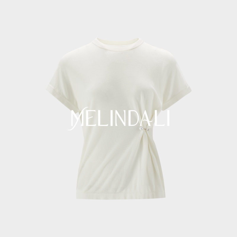 MELINDA LI【呼吸感】奥地利进口兰精天丝桑蚕丝百搭T恤
