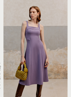 Melinda Li【月华】收腰显瘦连衣裙后背镂空设计感气质无袖背心裙