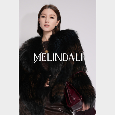 MELINDA LI【熔岩美人】黑标芬兰进口sagafurs银狐宾霸里狐狸皮草