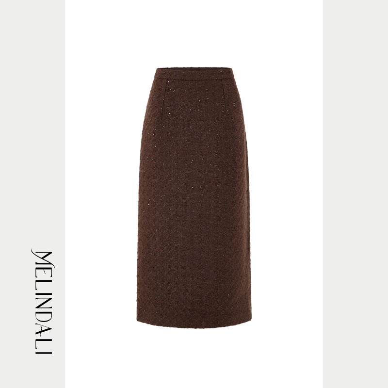 MelindaLi咖色小香裙子